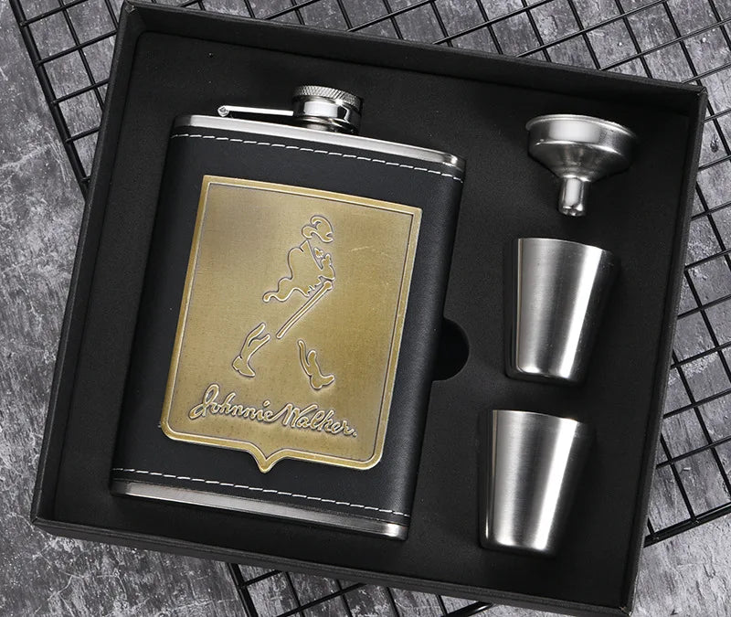 🥃 Zestaw prezentowy Jack– piersiówka + kieliszki + lejek